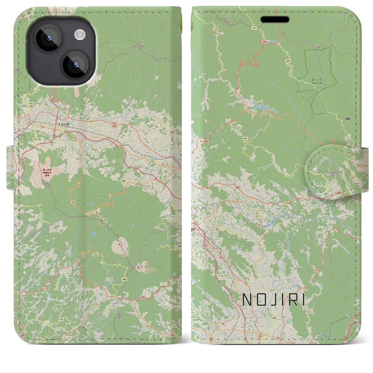 【野尻（宮崎県）】地図柄iPhoneケース（手帳タイプ）