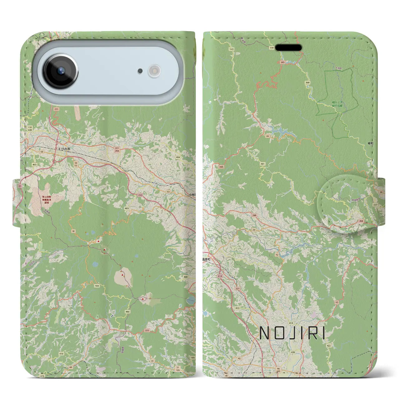 【野尻（宮崎県）】地図柄iPhoneケース（手帳タイプ）