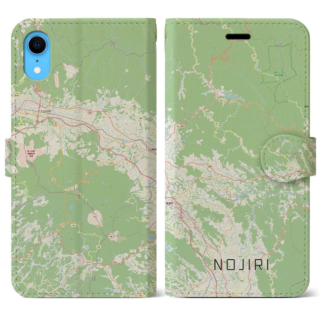 【野尻（宮崎県）】地図柄iPhoneケース（手帳タイプ）