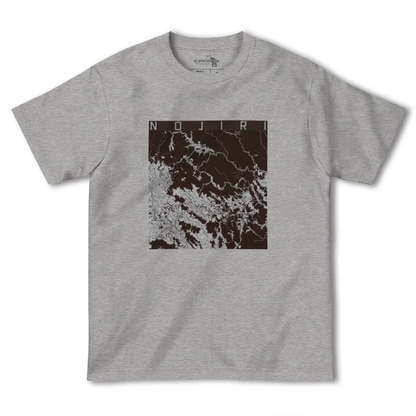 【野尻（宮崎県）】地図柄ヘビーウェイトTシャツ