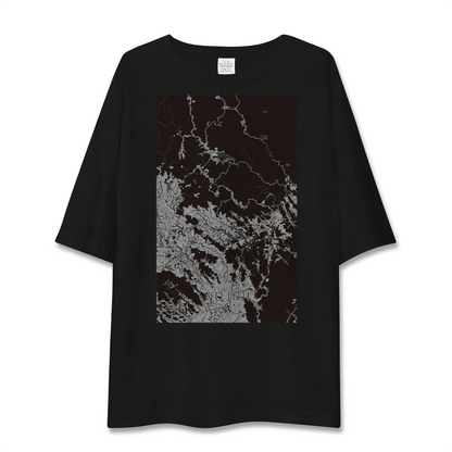 【野尻（宮崎県）】地図柄ビッグシルエットTシャツ