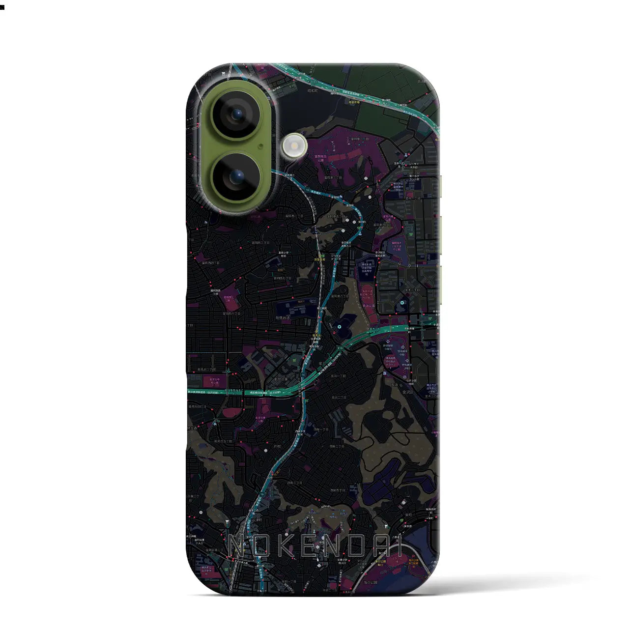 【能見台（神奈川県）】地図柄iPhoneケース（バックカバータイプ）