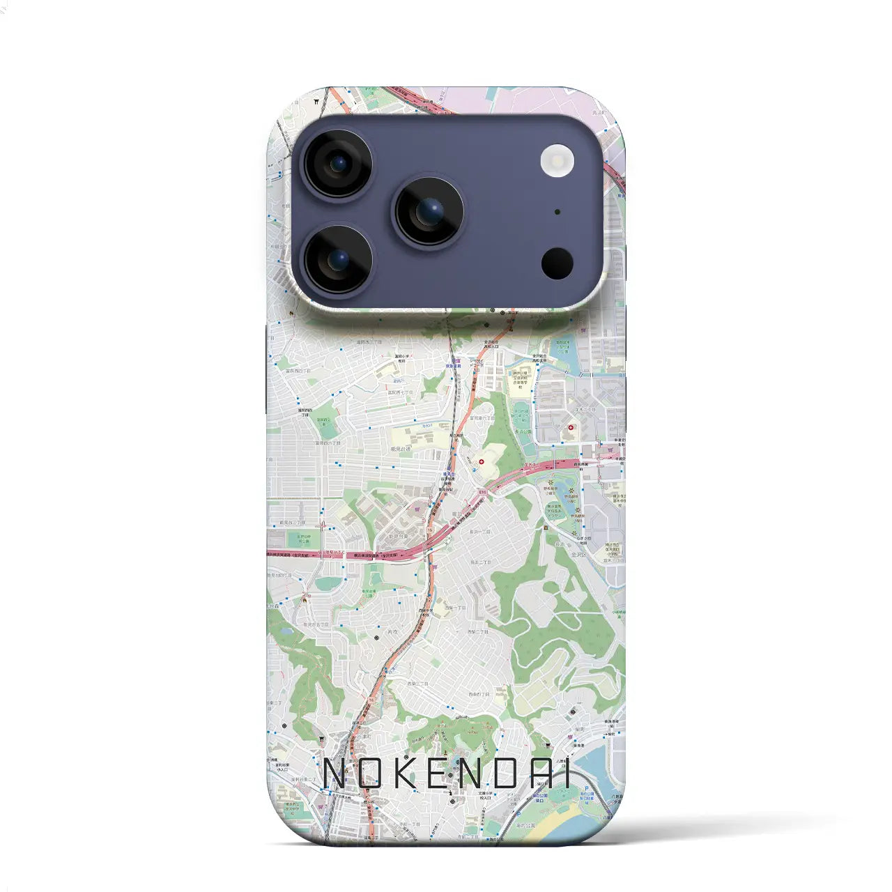 【能見台（神奈川県）】地図柄iPhoneケース（バックカバータイプ）