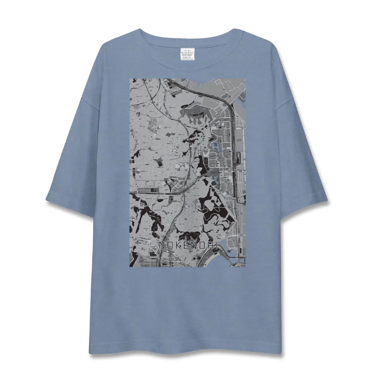 【能見台（神奈川県）】地図柄ビッグシルエットTシャツ