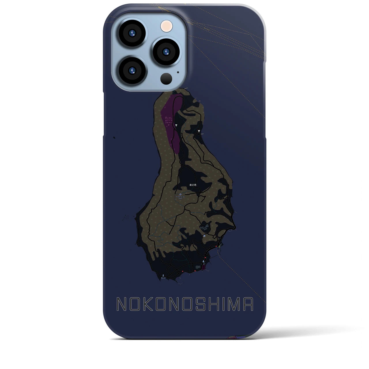 【能古島（福岡県）】地図柄iPhoneケース（バックカバータイプ）