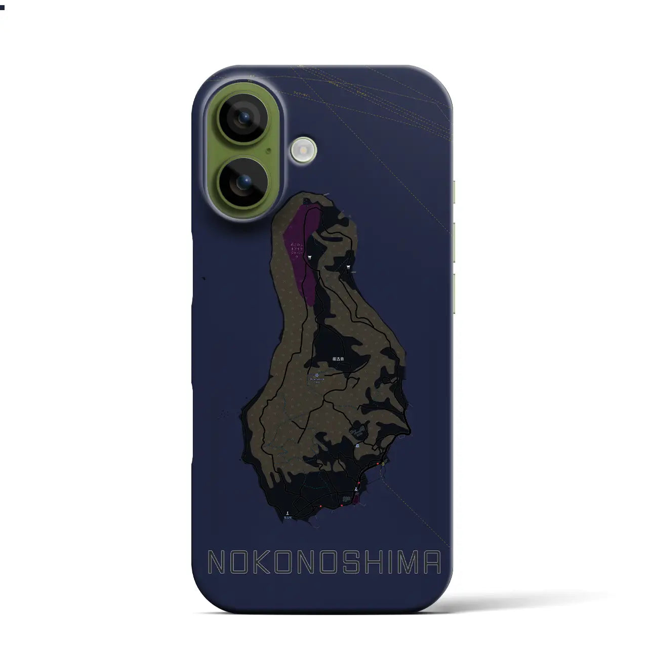 【能古島（福岡県）】地図柄iPhoneケース（バックカバータイプ）