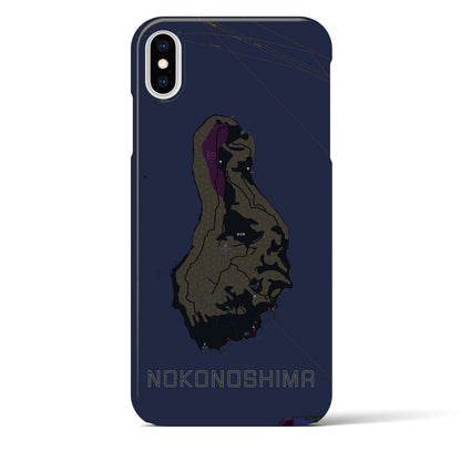 【能古島（福岡県）】地図柄iPhoneケース（バックカバータイプ）