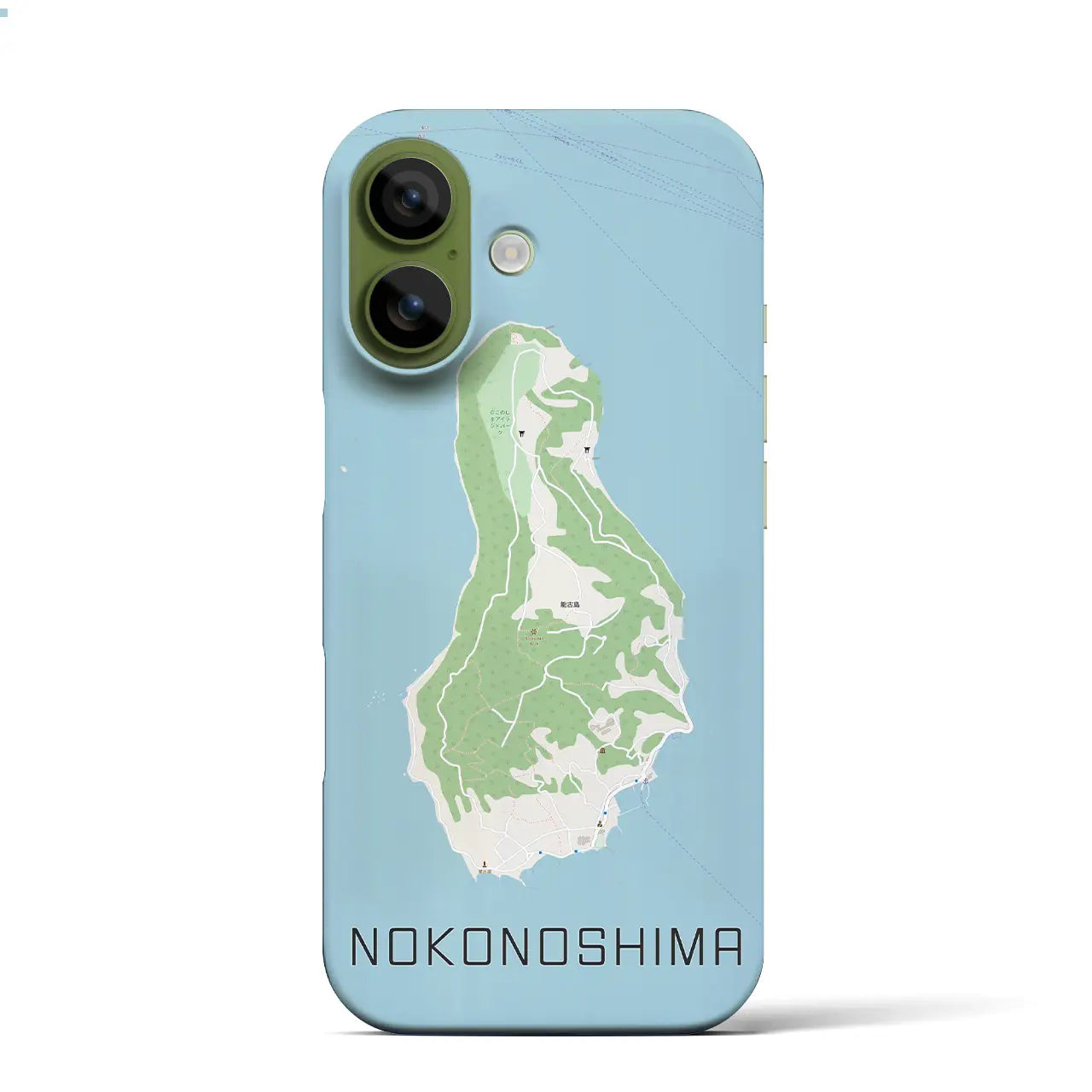 【能古島（福岡県）】地図柄iPhoneケース（バックカバータイプ）
