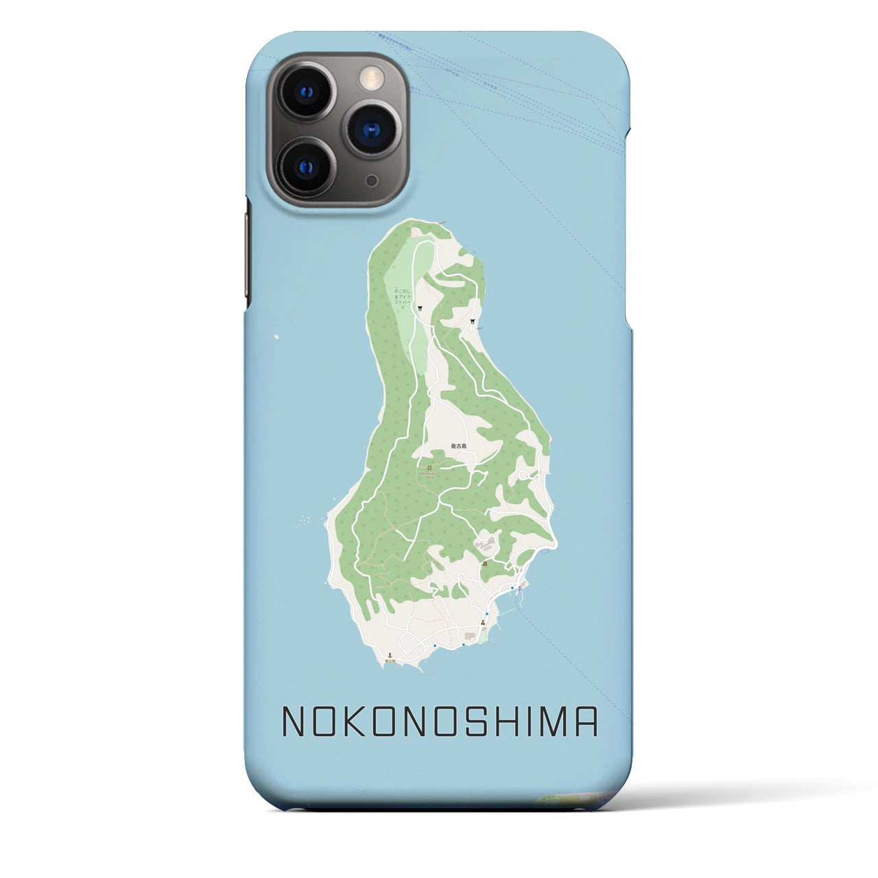 【能古島（福岡県）】地図柄iPhoneケース（バックカバータイプ）