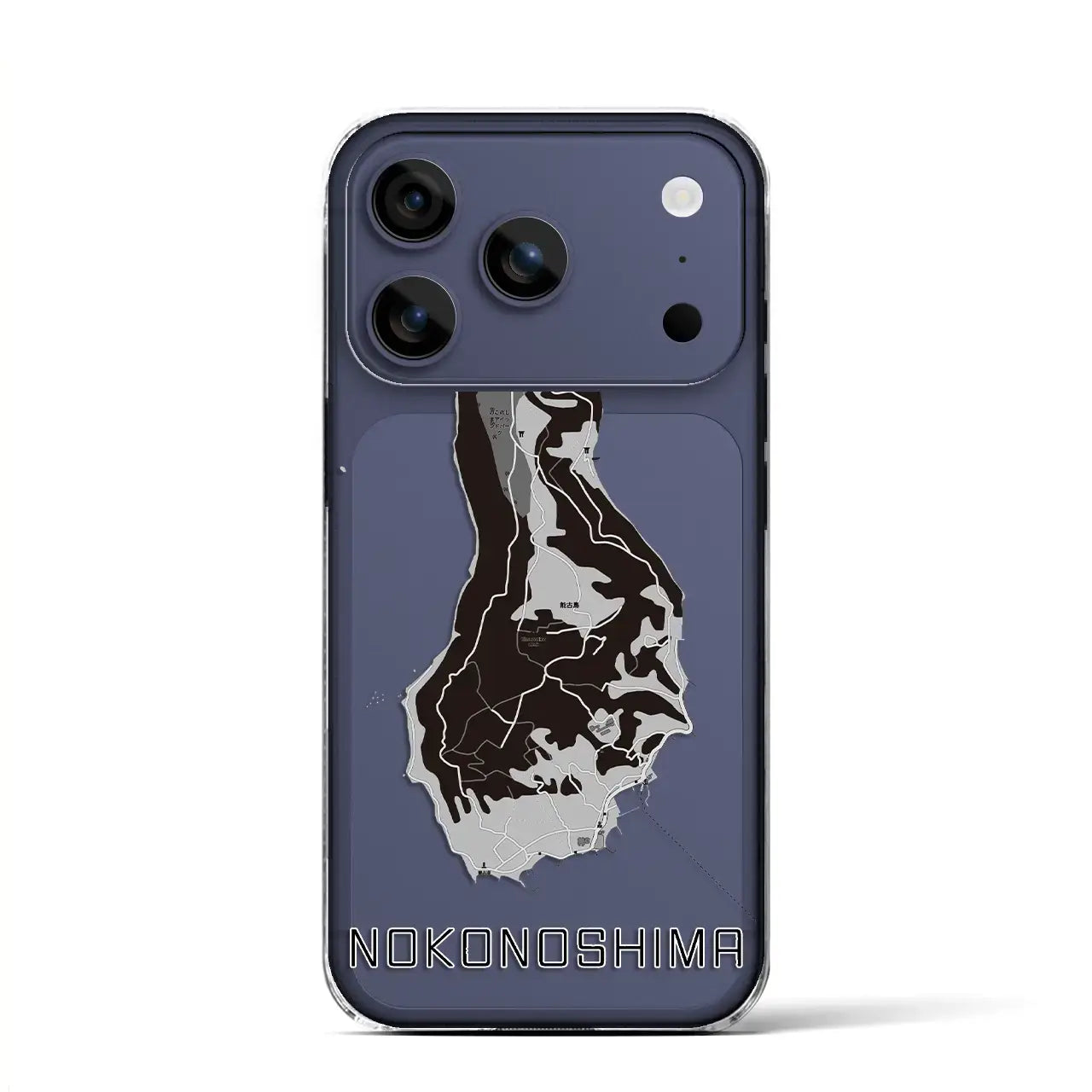 【能古島（福岡県）】地図柄iPhoneケース（クリアタイプ）
