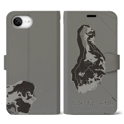 【能古島（福岡県）】地図柄iPhoneケース（手帳タイプ）