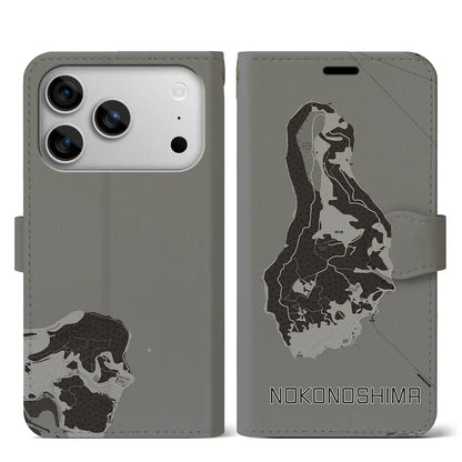 【能古島（福岡県）】地図柄iPhoneケース（手帳タイプ）