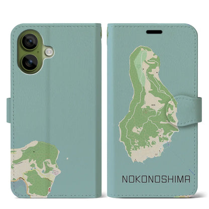 【能古島（福岡県）】地図柄iPhoneケース（手帳タイプ）