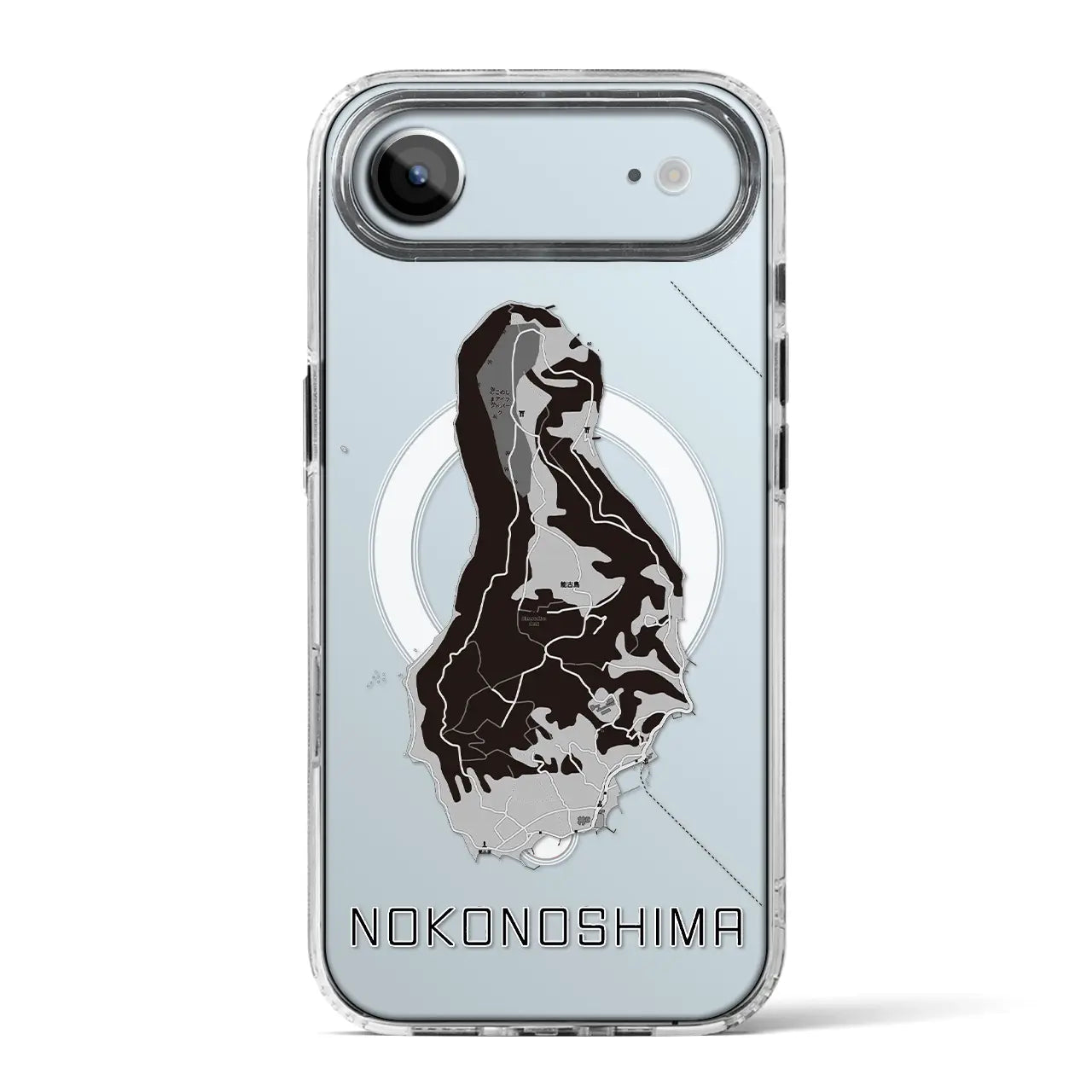 【能古島（福岡県）】地図柄iPhoneケース（MagSafeタイプ）