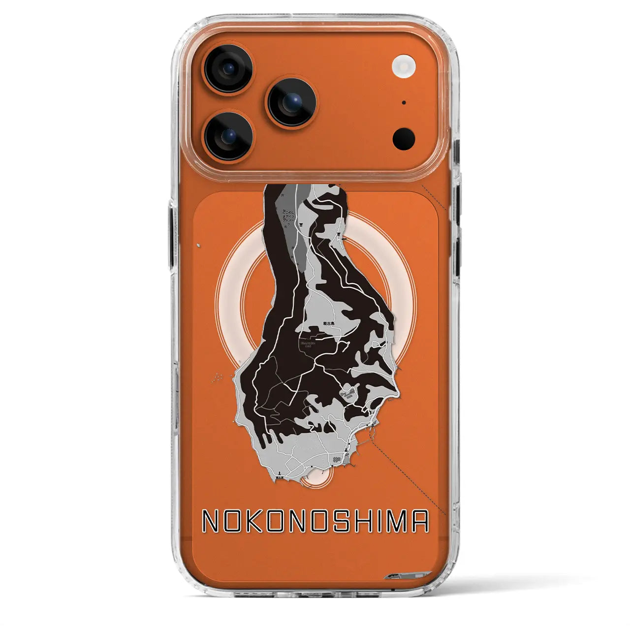 【能古島（福岡県）】地図柄iPhoneケース（MagSafeタイプ）