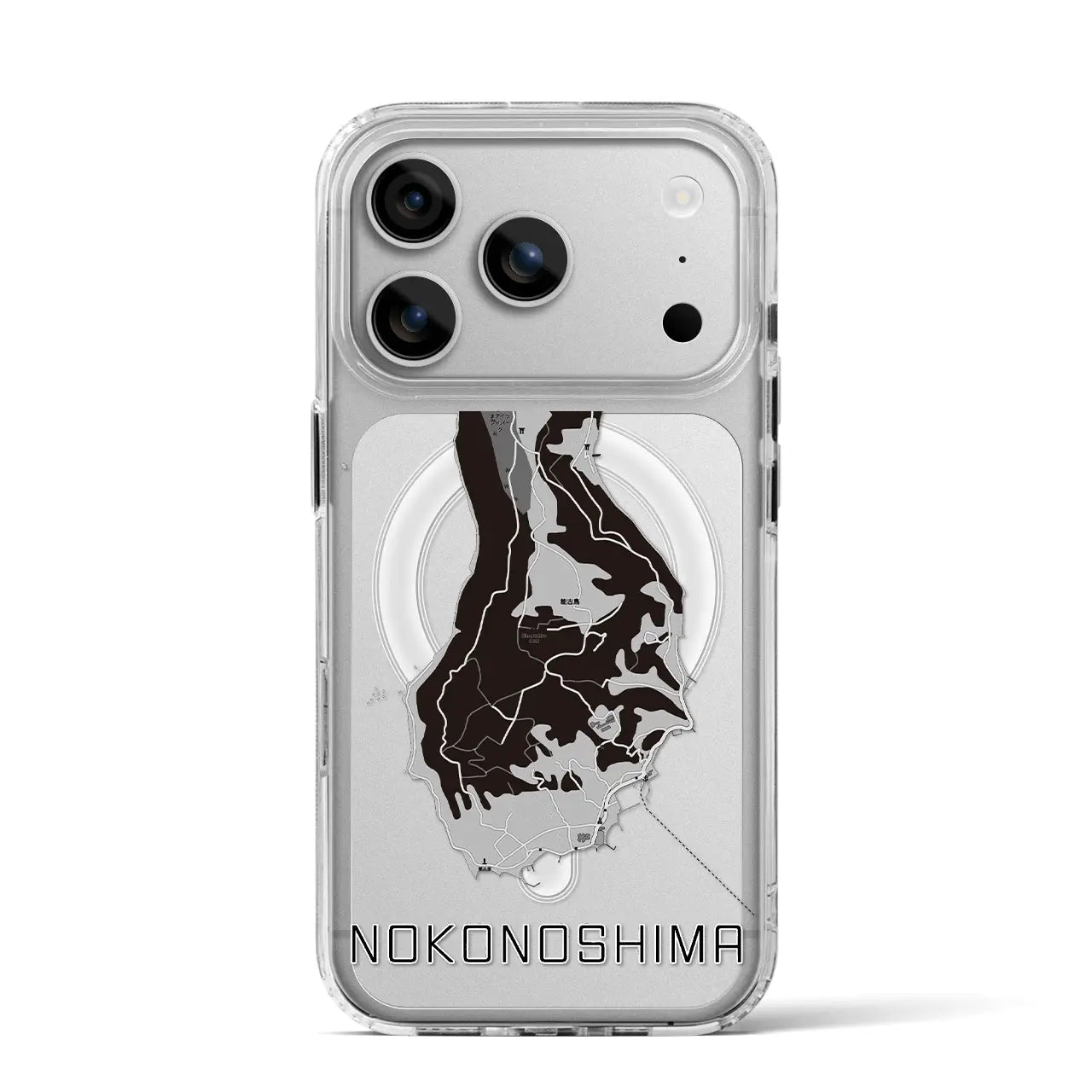 【能古島（福岡県）】地図柄iPhoneケース（MagSafeタイプ）