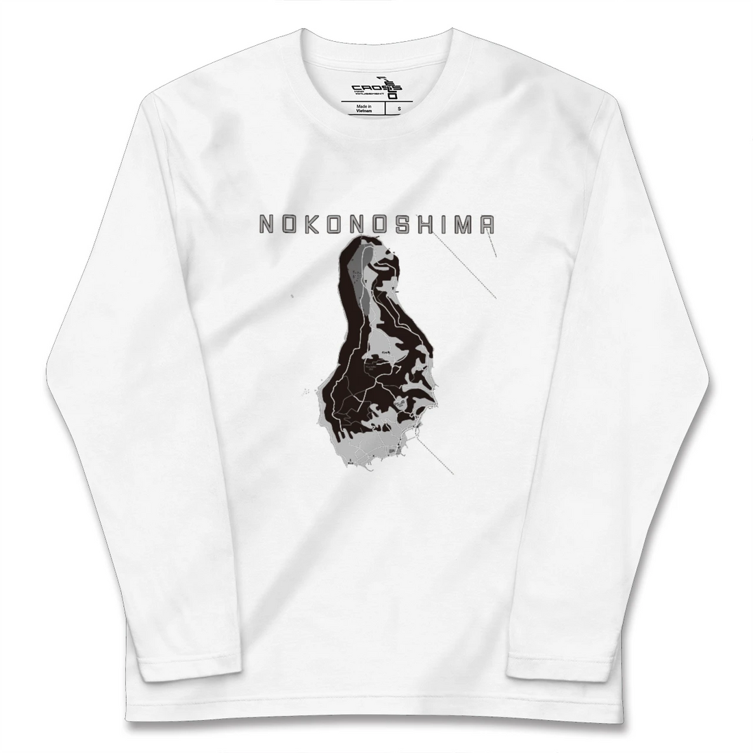 【能古島(福岡県)】地図柄ロングスリーブTシャツ