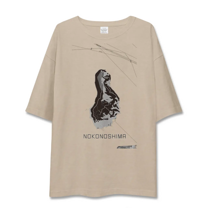 【能古島（福岡県）】地図柄ビッグシルエットTシャツ