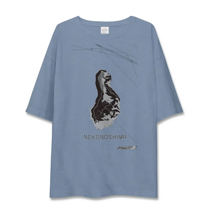 【能古島（福岡県）】地図柄ビッグシルエットTシャツ