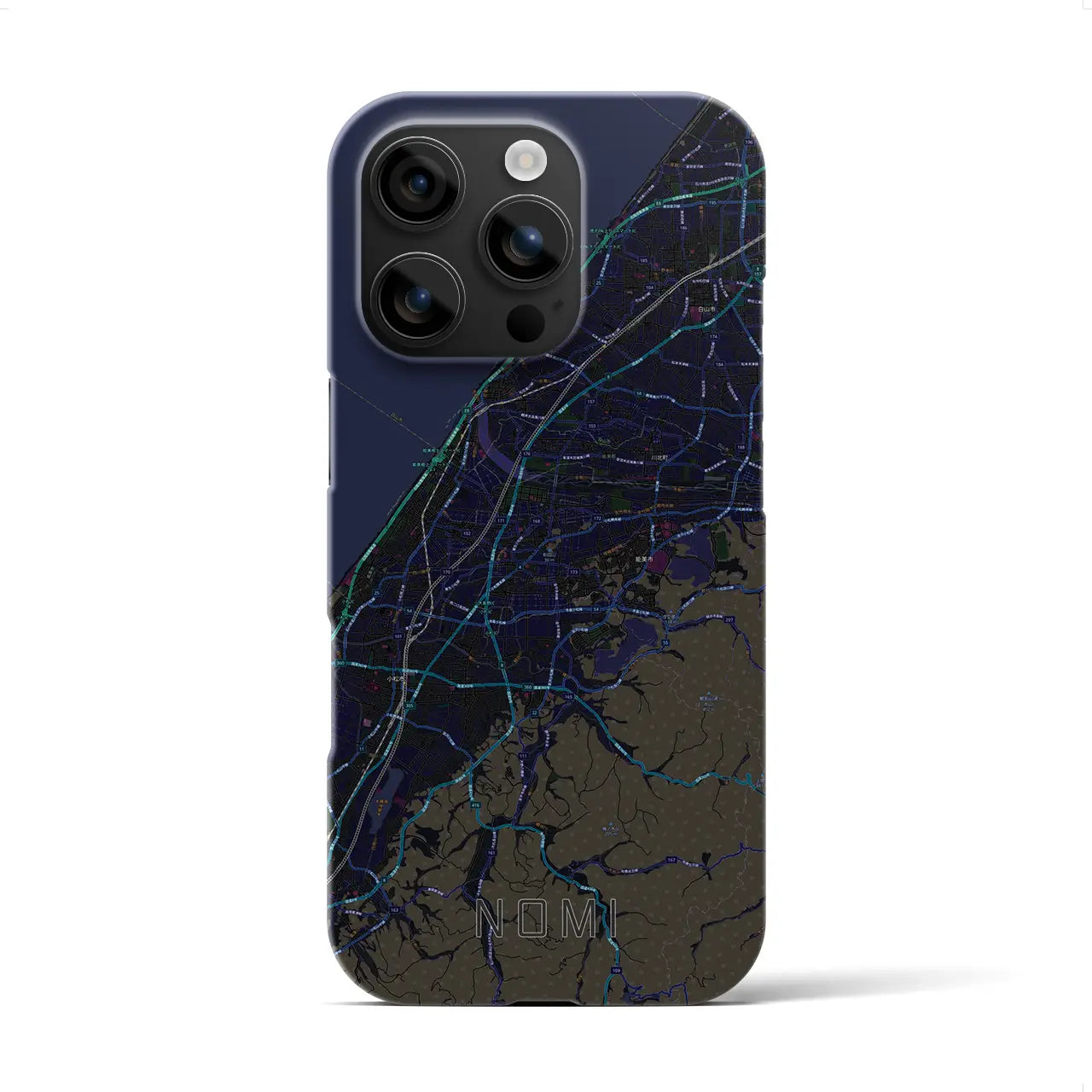 【能美（石川県）】地図柄iPhoneケース（バックカバータイプ）