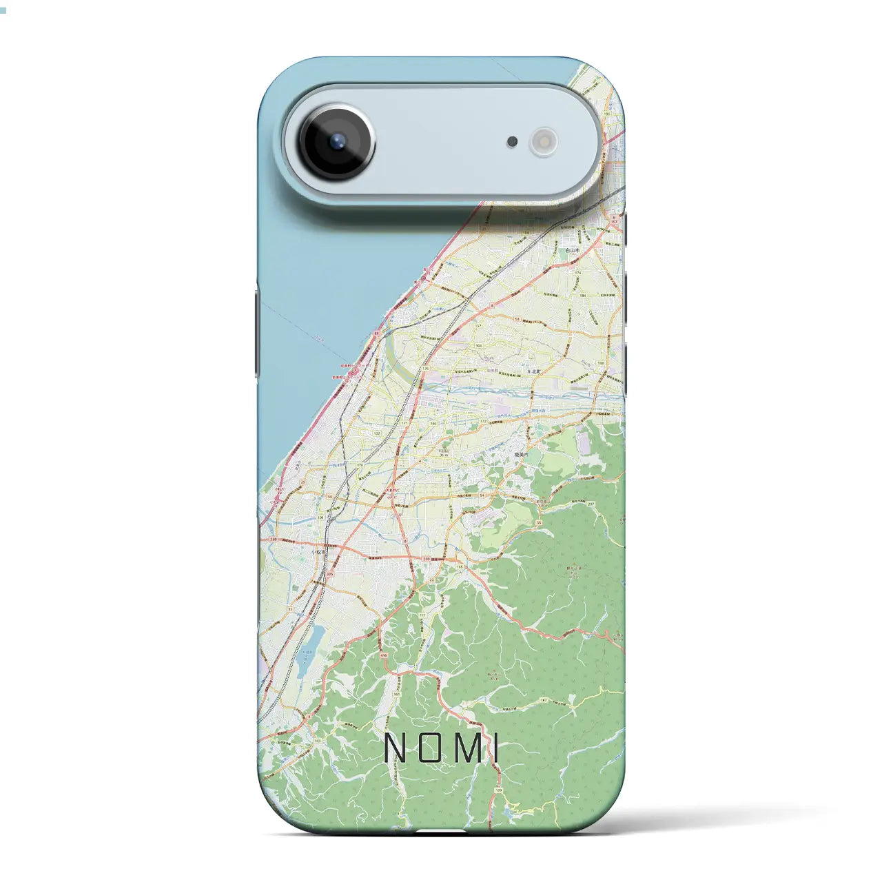 【能美（石川県）】地図柄iPhoneケース（バックカバータイプ）