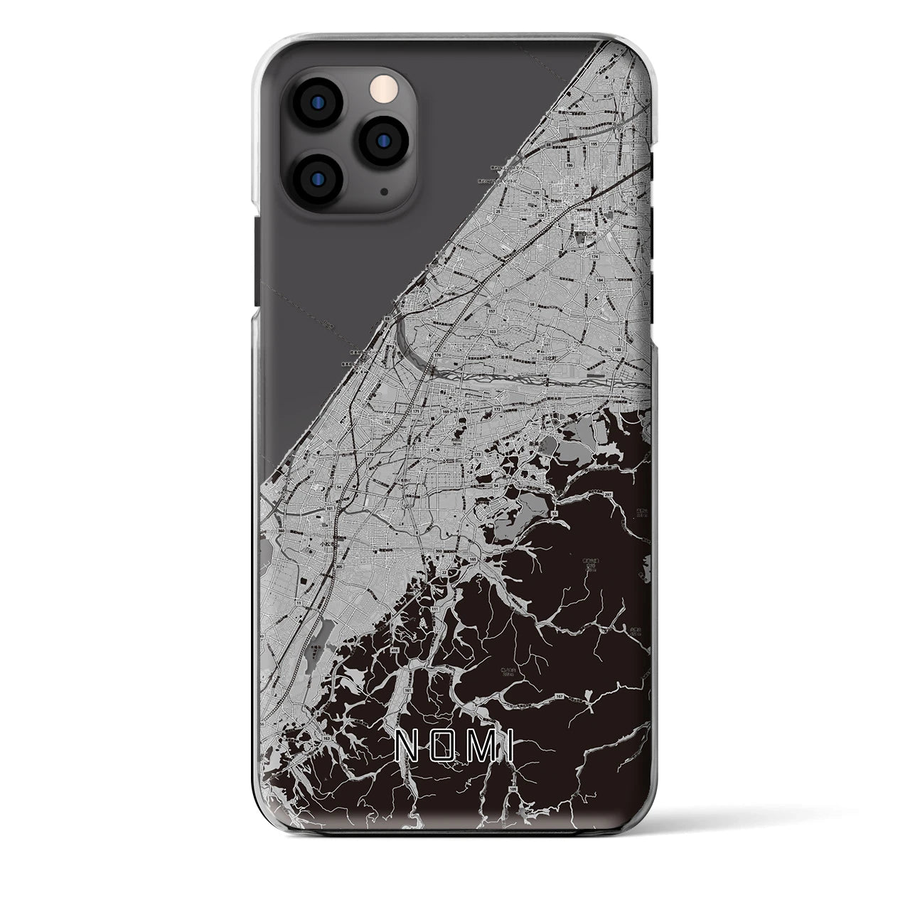 【能美（石川県）】地図柄iPhoneケース（クリアタイプ）