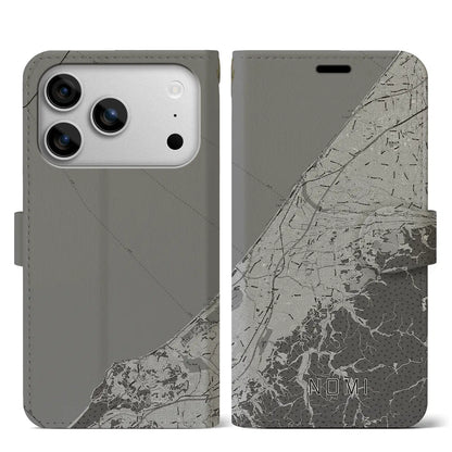 【能美（石川県）】地図柄iPhoneケース（手帳タイプ）