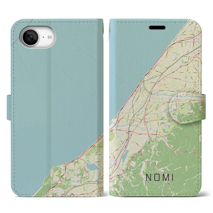 【能美（石川県）】地図柄iPhoneケース（手帳タイプ）