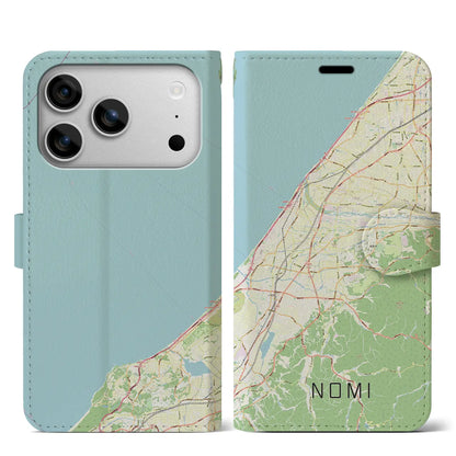 【能美（石川県）】地図柄iPhoneケース（手帳タイプ）