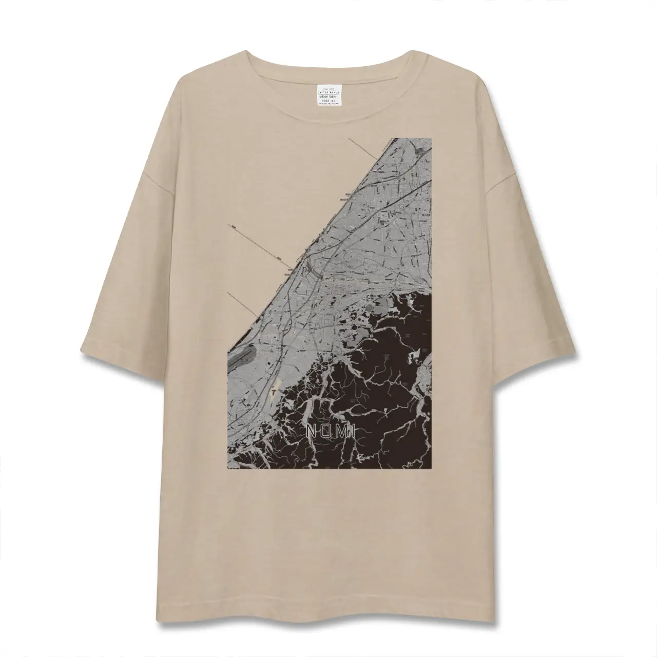 【能美（石川県）】地図柄ビッグシルエットTシャツ