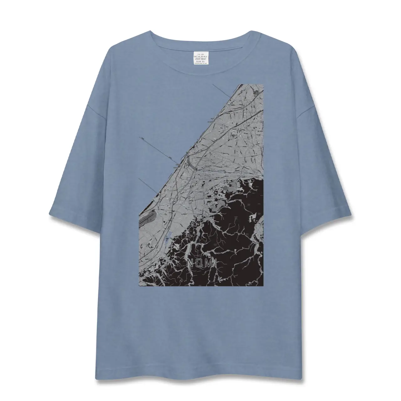 【能美（石川県）】地図柄ビッグシルエットTシャツ