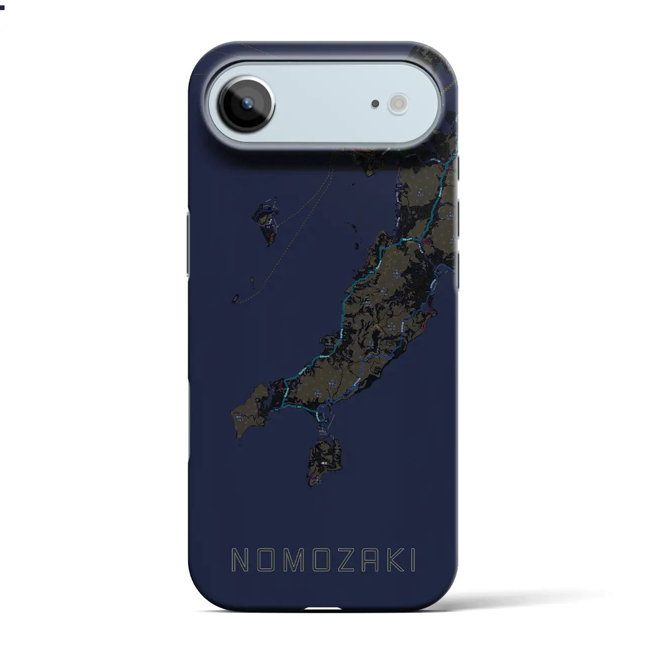 【野母崎（長崎県）】地図柄iPhoneケース（バックカバータイプ）