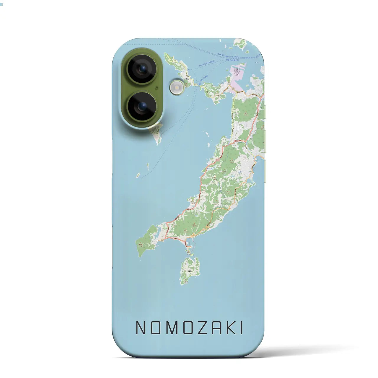 【野母崎（長崎県）】地図柄iPhoneケース（バックカバータイプ）