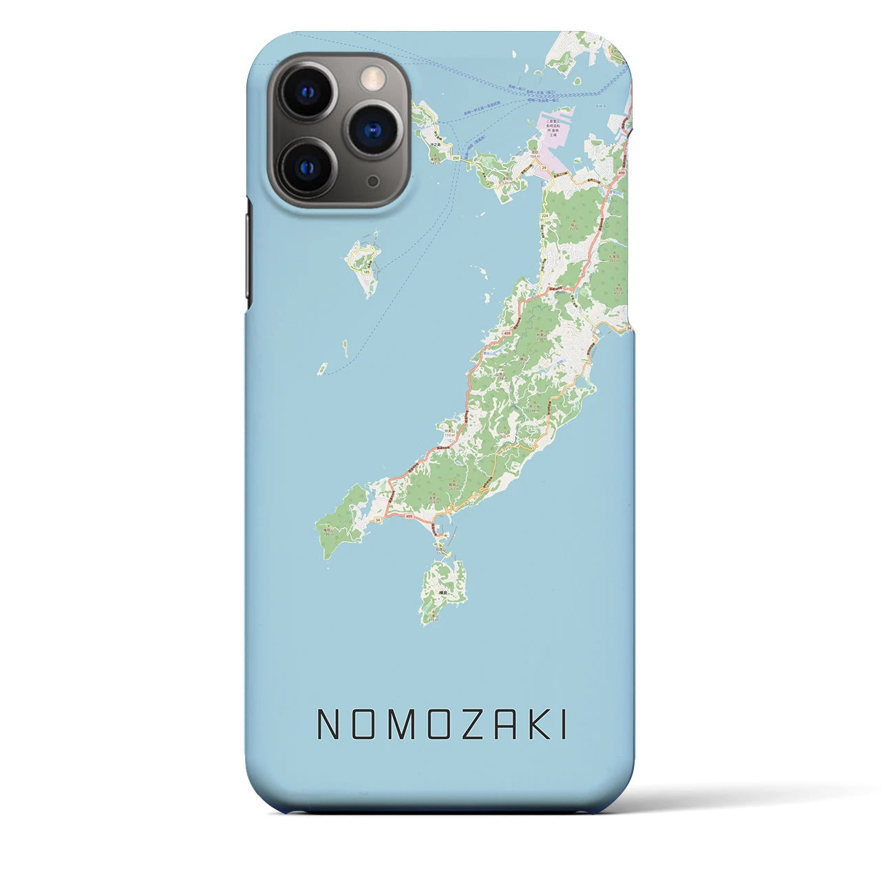 【野母崎（長崎県）】地図柄iPhoneケース（バックカバータイプ）