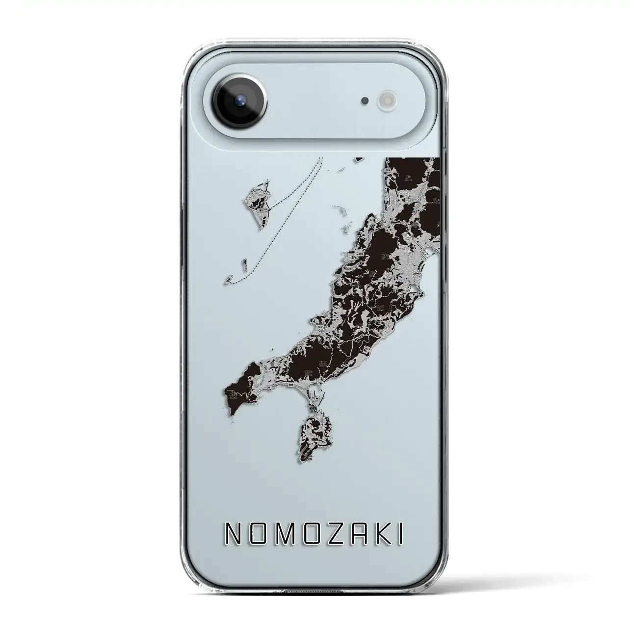 【野母崎（長崎県）】地図柄iPhoneケース（クリアタイプ）