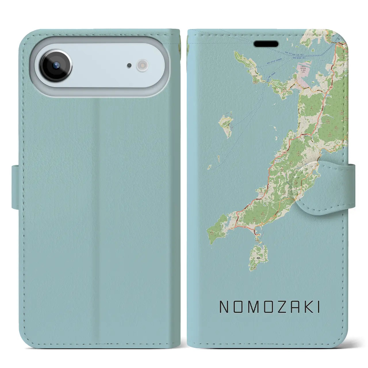 【野母崎（長崎県）】地図柄iPhoneケース（手帳タイプ）