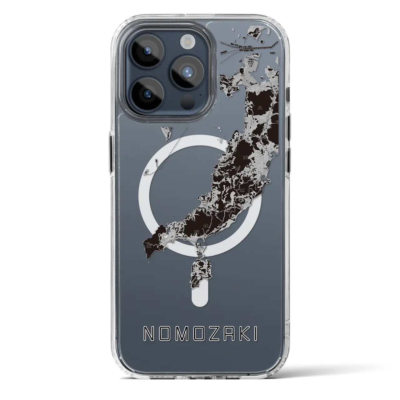 【野母崎（長崎県）】地図柄iPhoneケース（MagSafeタイプ）