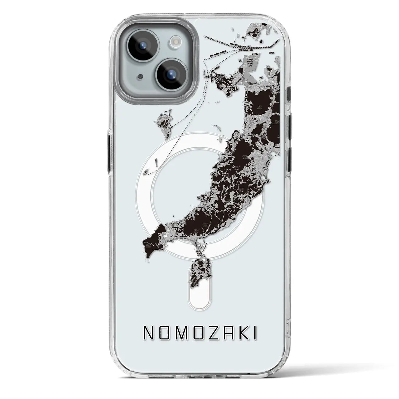 【野母崎（長崎県）】地図柄iPhoneケース（MagSafeタイプ）
