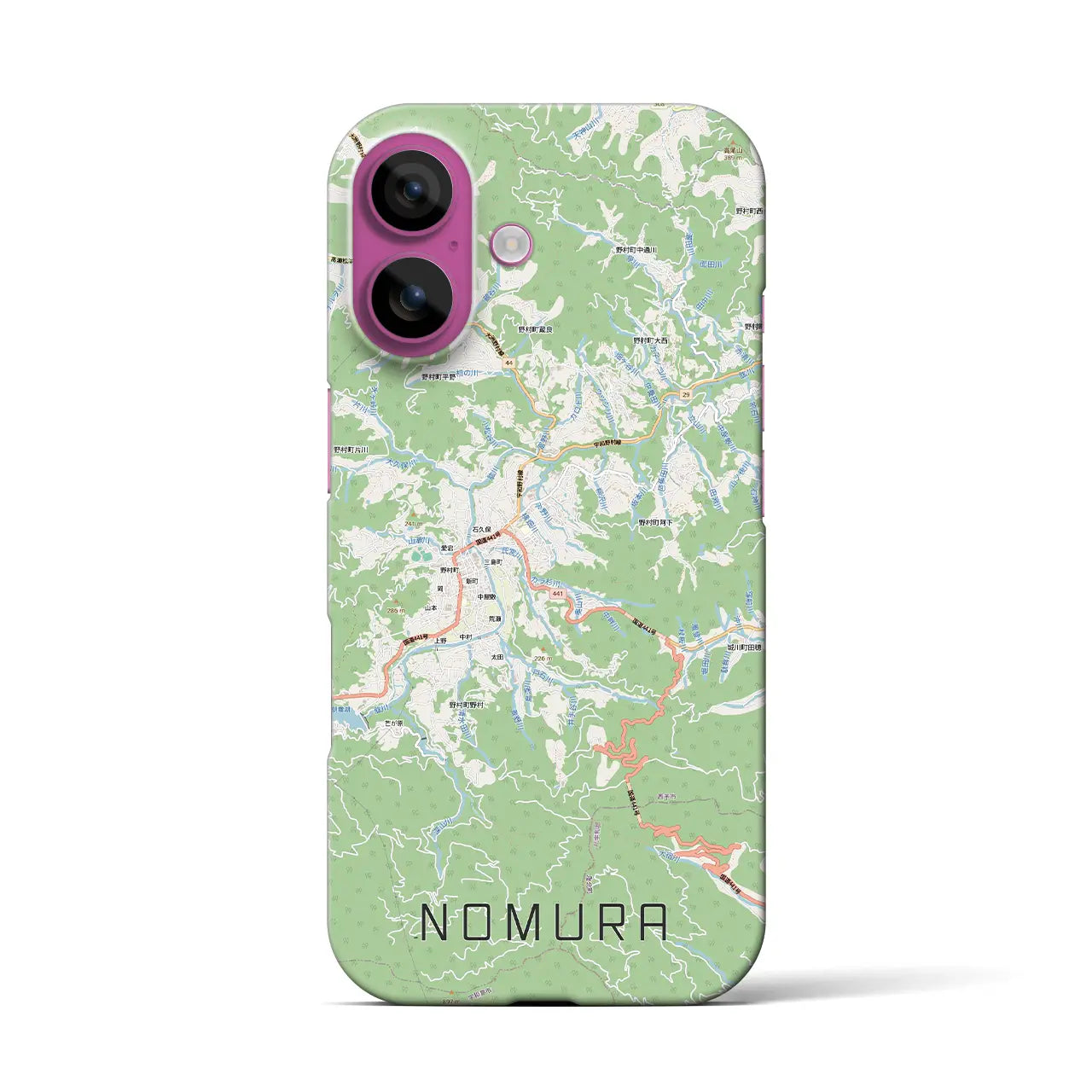 【野村（愛媛県）】地図柄iPhoneケース（バックカバータイプ）