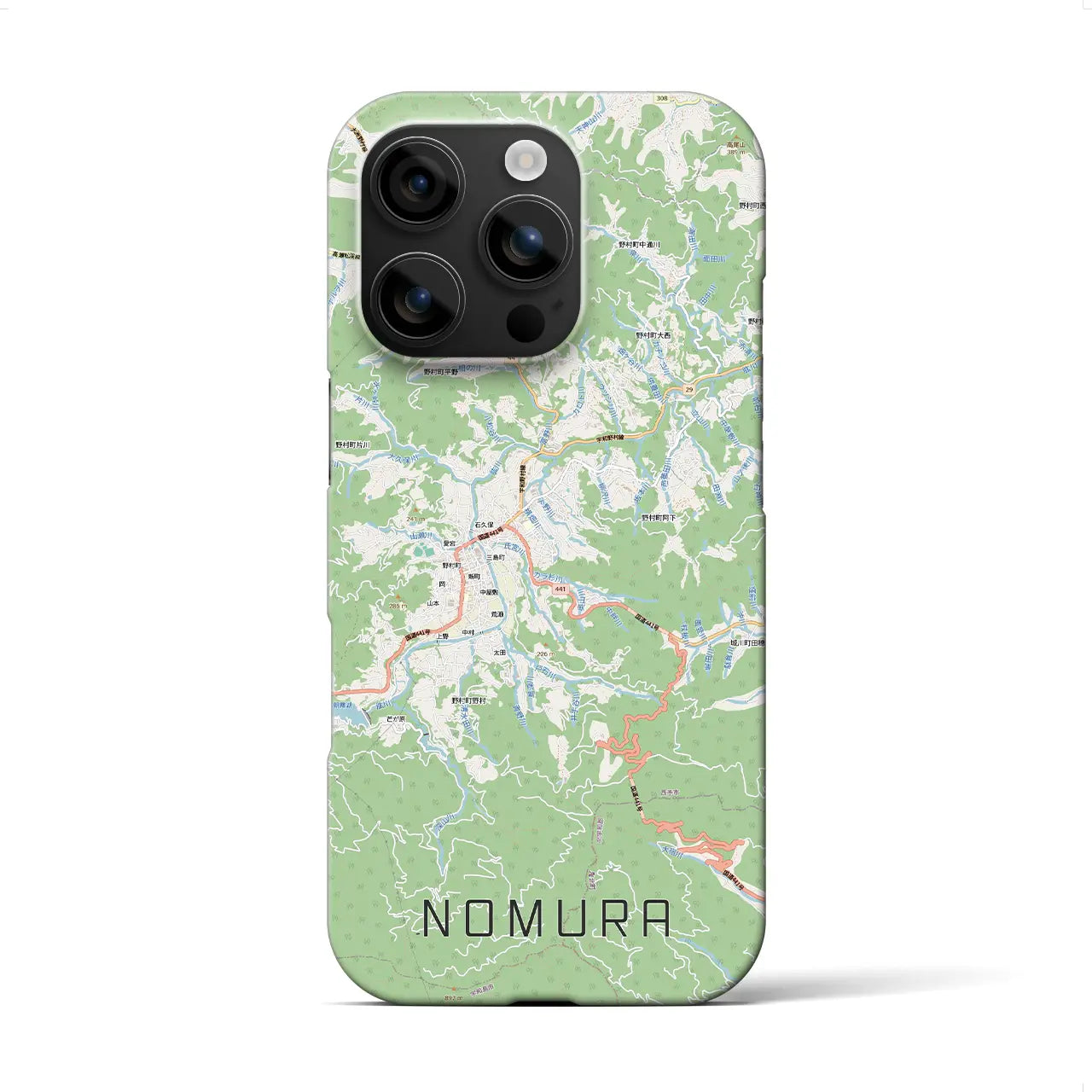 【野村（愛媛県）】地図柄iPhoneケース（バックカバータイプ）