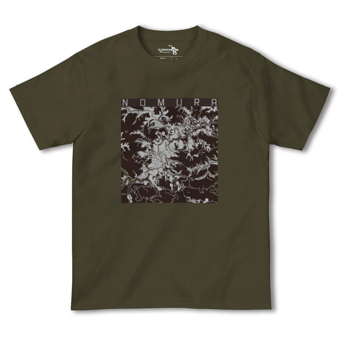 【野村（愛媛県）】地図柄ヘビーウェイトTシャツ