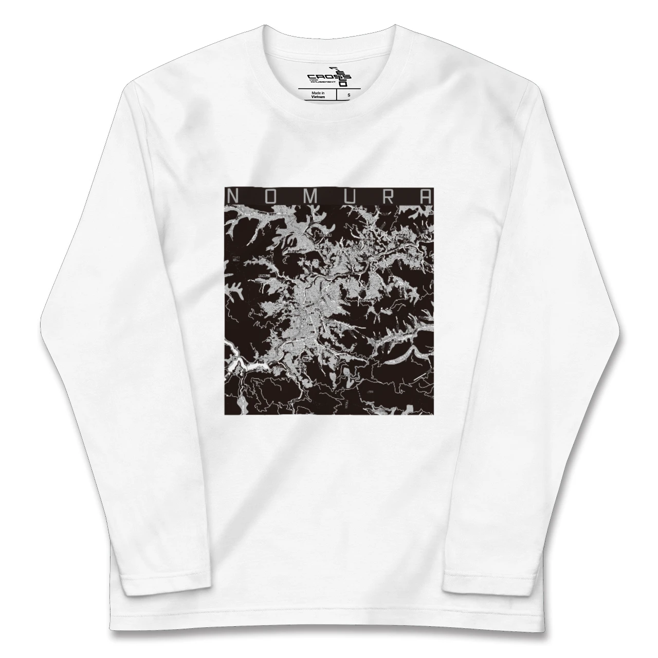 【野村（愛媛県）】地図柄ロングスリーブTシャツ