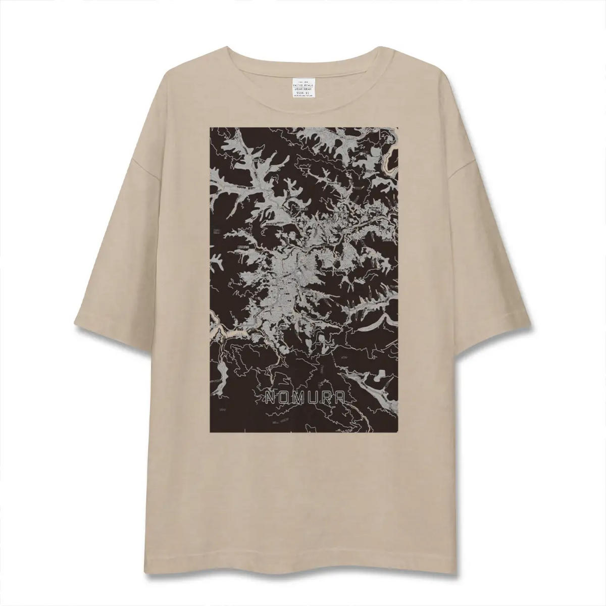 【野村（愛媛県）】地図柄ビッグシルエットTシャツ