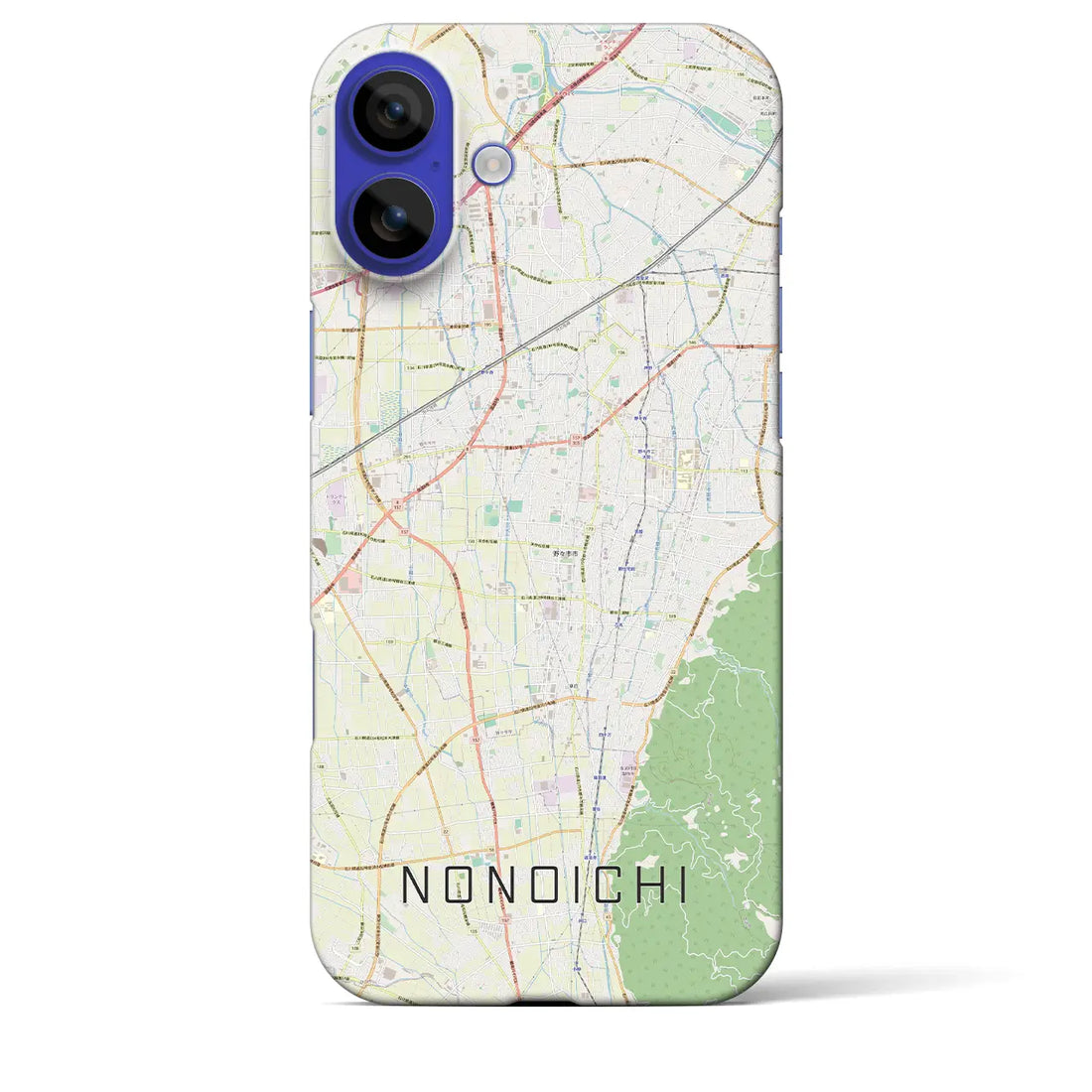 【野々市(石川県)】地図柄iPhoneケース(バックカバータイプ)ナチュラル・iPhone 16 Pro Max 用