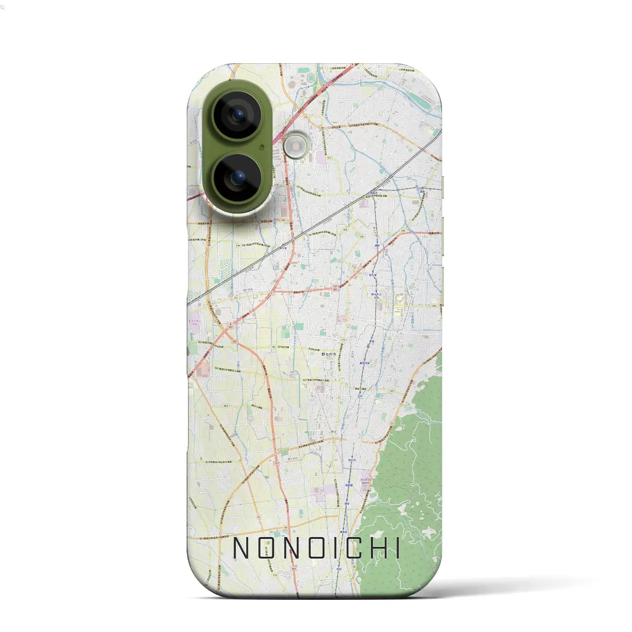 【野々市（石川県）】地図柄iPhoneケース（バックカバータイプ）