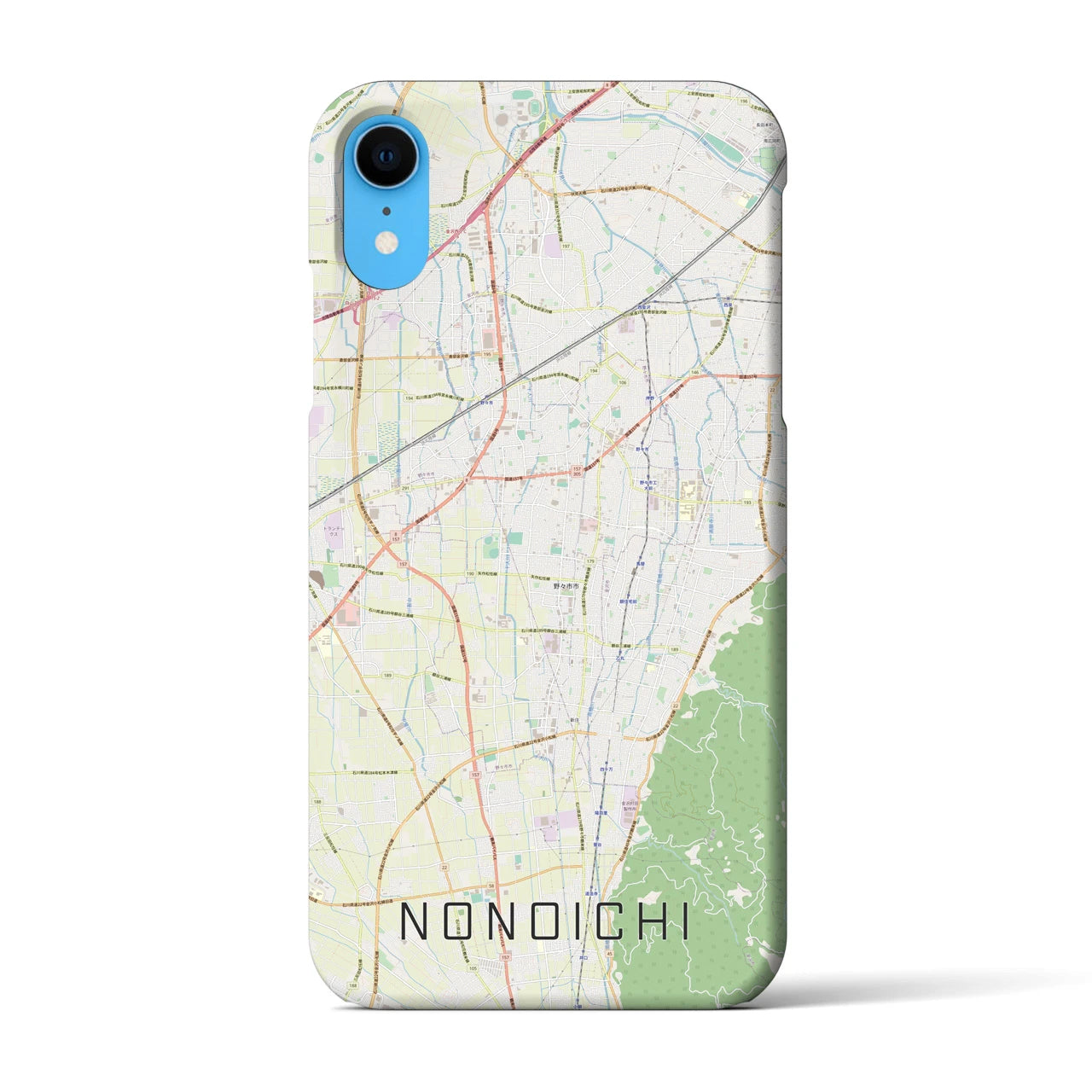 【野々市（石川県）】地図柄iPhoneケース（バックカバータイプ）