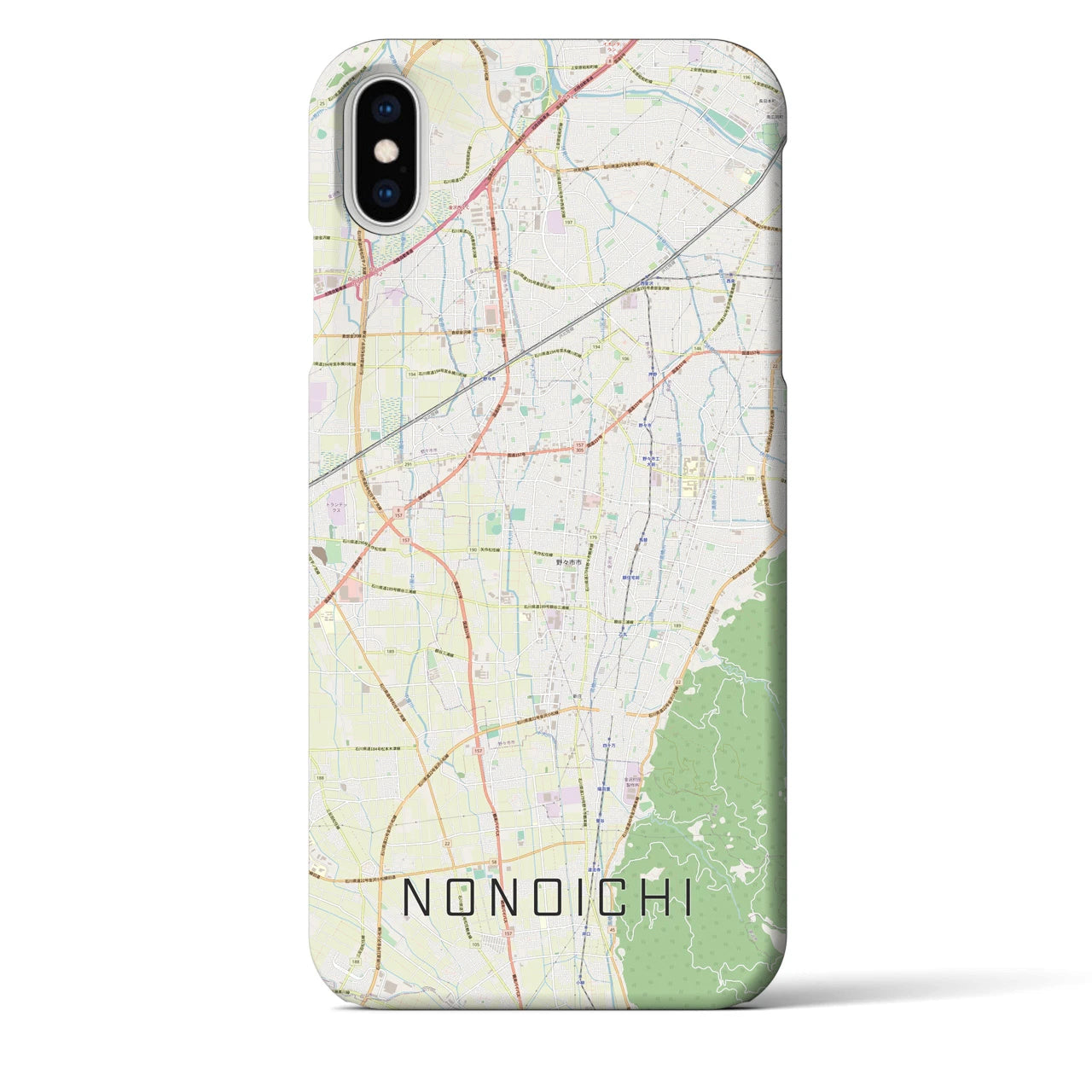 【野々市（石川県）】地図柄iPhoneケース（バックカバータイプ）