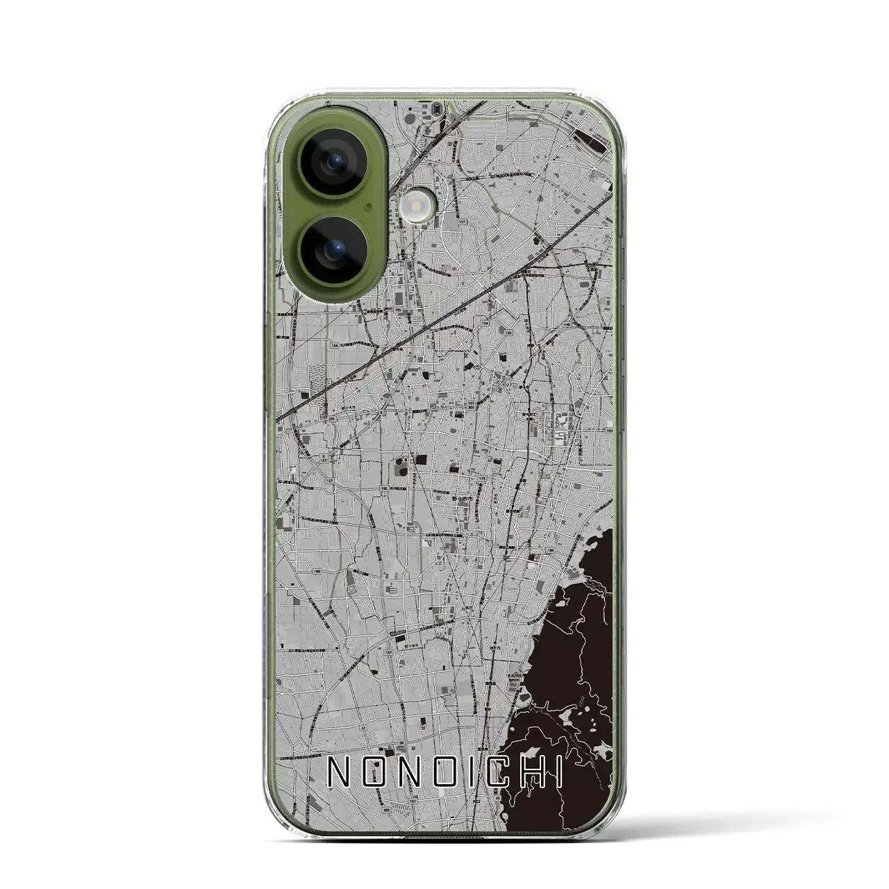 【野々市（石川県）】地図柄iPhoneケース（クリアタイプ）
