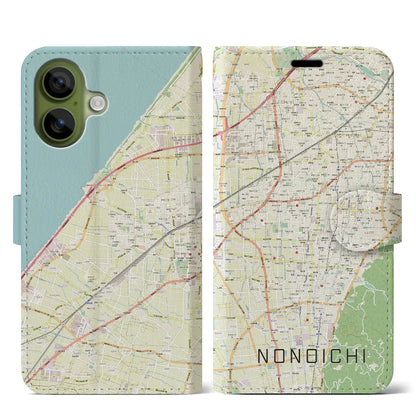 【野々市（石川県）】地図柄iPhoneケース（手帳タイプ）