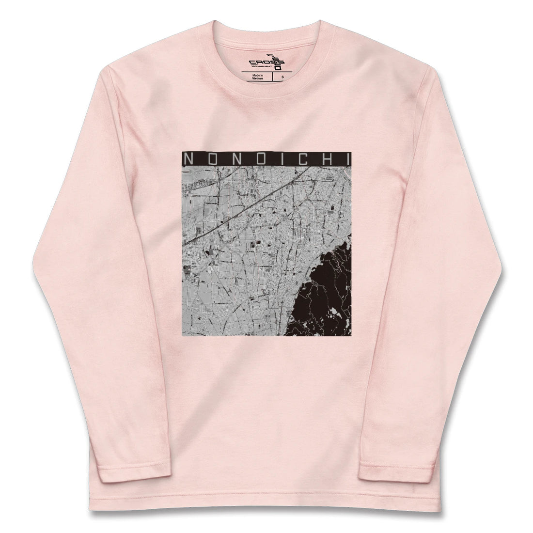 【野々市（石川県）】地図柄ロングスリーブTシャツ